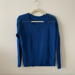 Royal blue American Eagle crochet sweater Like new